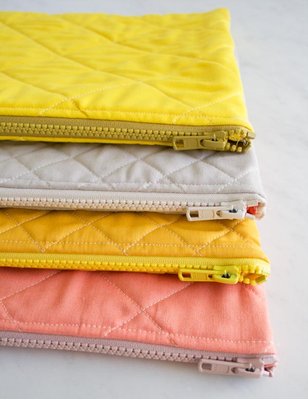 Quilted Zipper Pouches | Purl Soho
