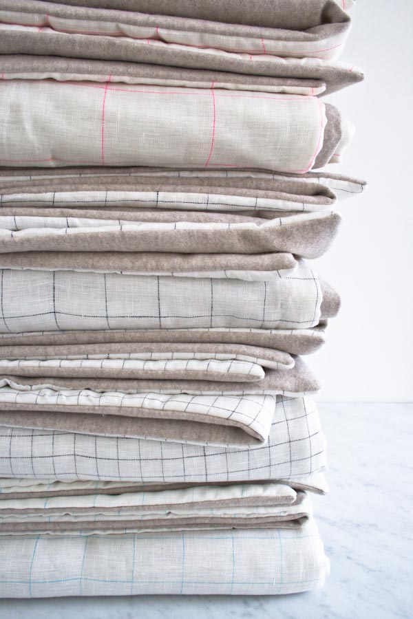 Lap Duvets in Linen Grid and Lana Cotta Canberra | Purl Soho