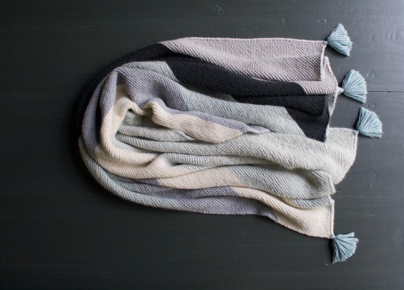 Rectangular Colorblock Bias Blanket | Purl Soho