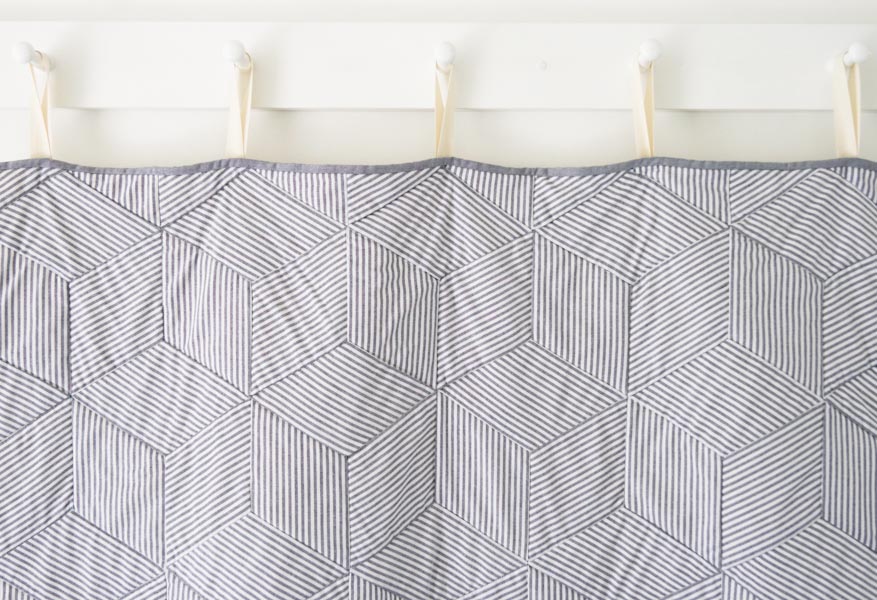 Striped Tumbling Blocks Quilt | Purl Soho