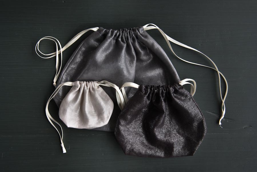 Easy Drawstring Bags in Mineral Linen | Purl Soho