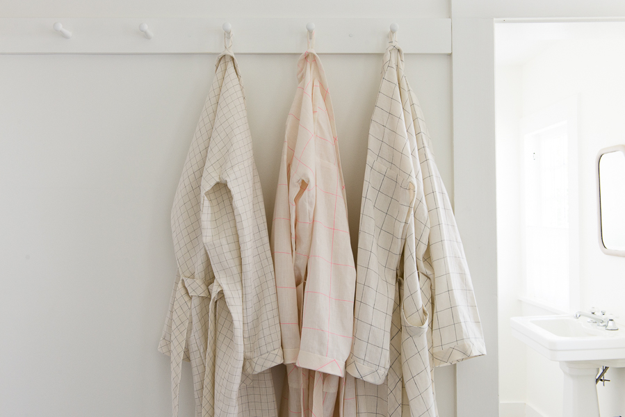 Women’s Robe in Linen Grid | Purl Soho