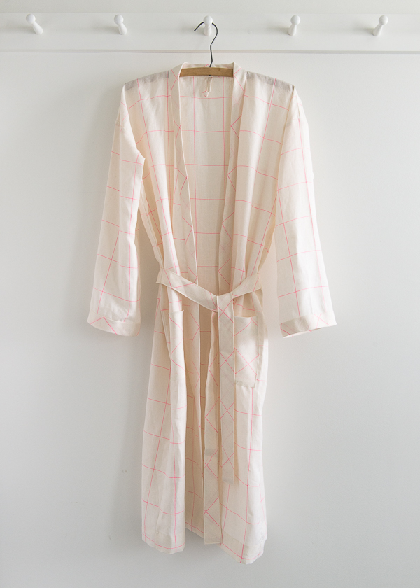 Women’s Robe in Linen Grid | Purl Soho