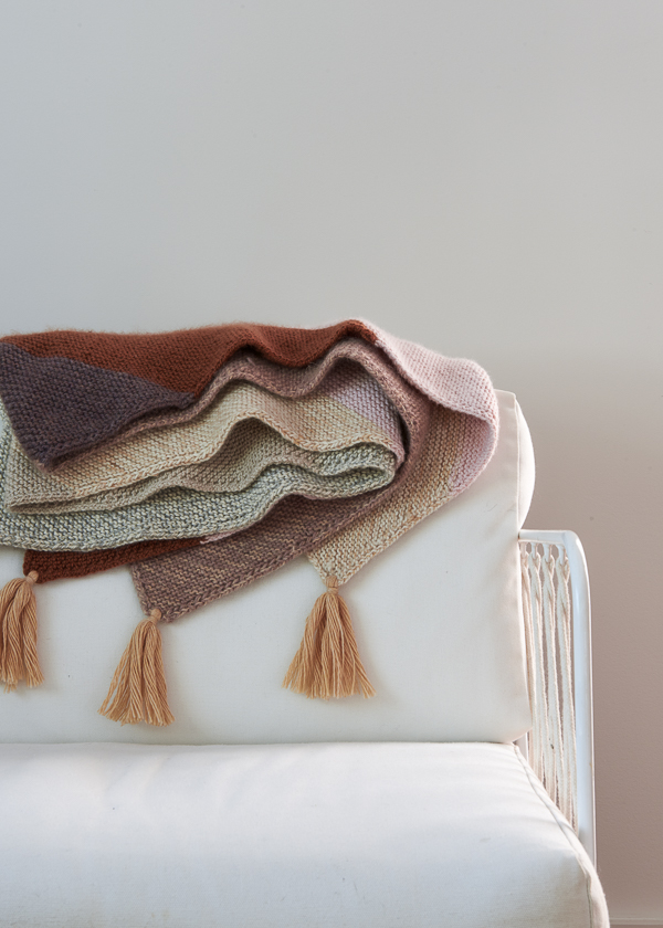 Rectangular Colorblock Bias Blanket in New Colors | Purl Soho