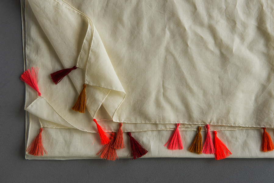 Rolled Hem Tassel Wrap | Purl Soho