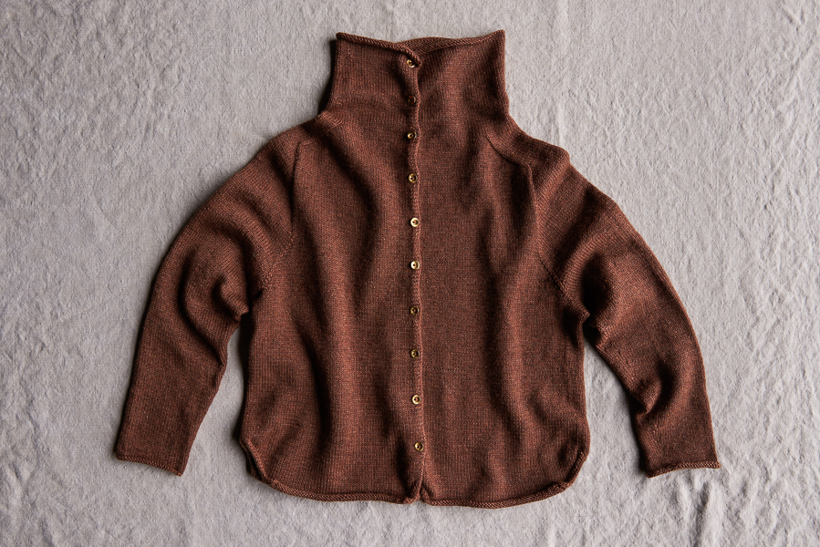 Top-Down Turtleneck Cardigan, Now in Baby Fawn | Purl Soho