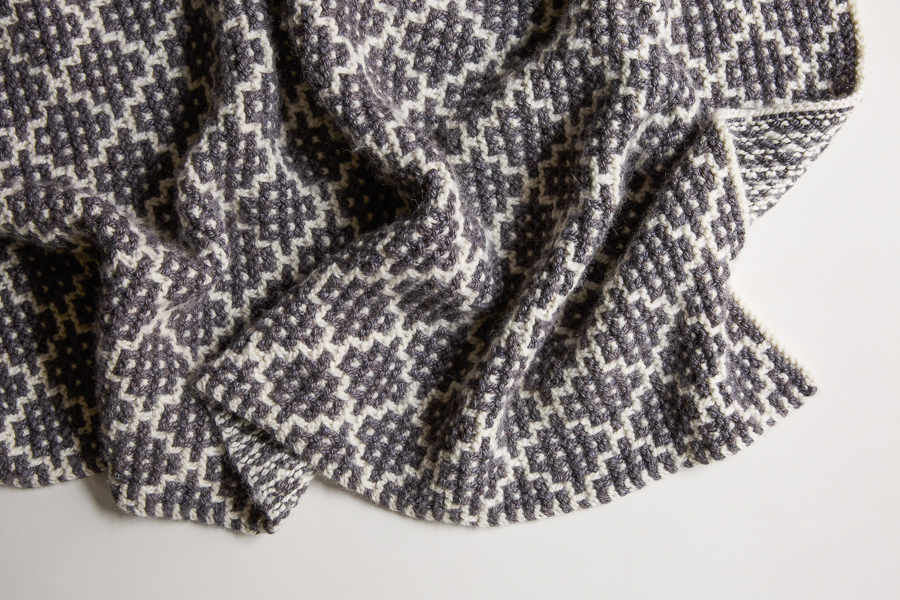 Mosaic Blanket in Trout Brown | Purl Soho