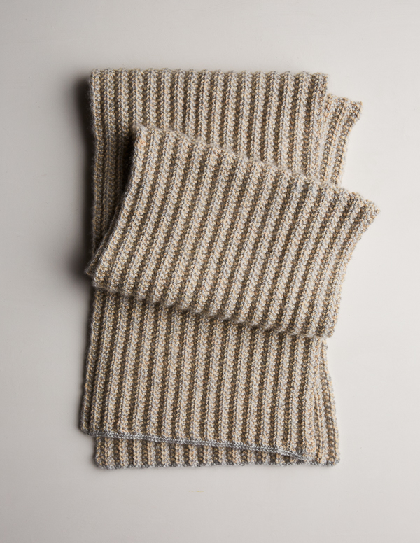 Two-Tone Mistake Rib Scarf | Purl Soho
