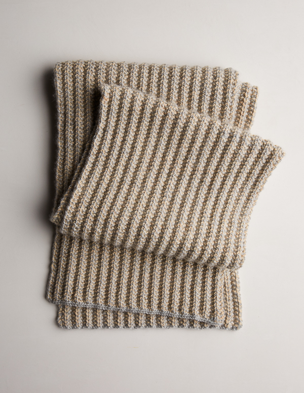 Two-Tone Mistake Rib Scarf | Purl Soho