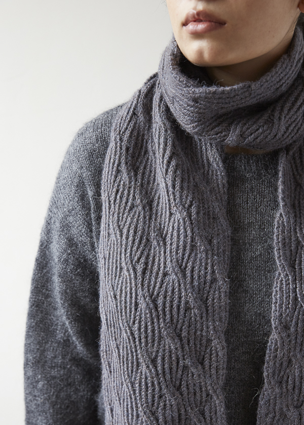 Reversible Rivulet Scarf in Trout Brown | Purl Soho