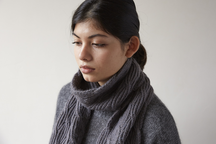 Reversible Rivulet Scarf in Trout Brown | Purl Soho