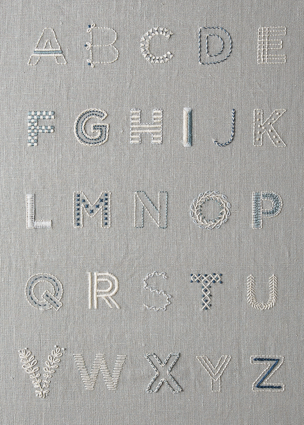Alphabet Sampler in New Colors | Purl Soho