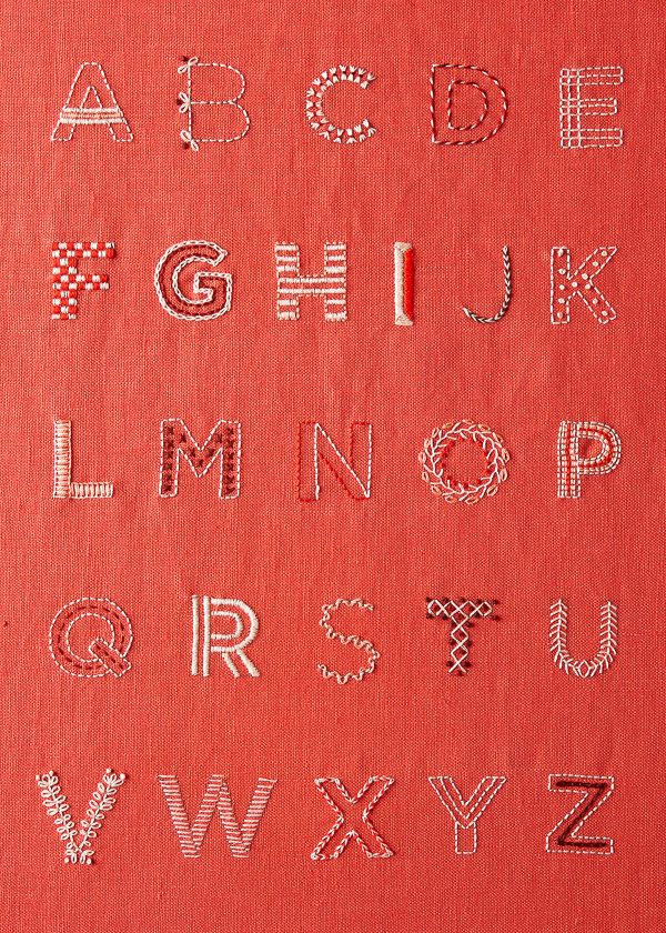 Alphabet Sampler in New Colors | Purl Soho