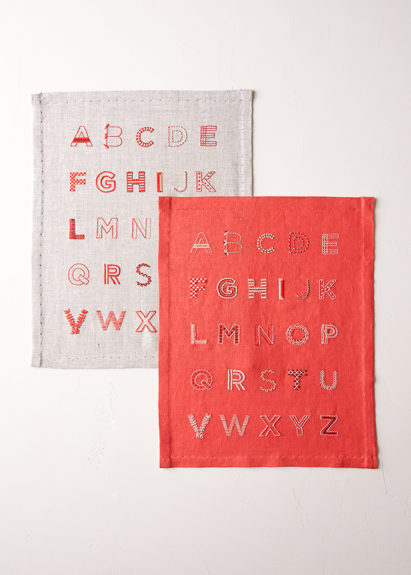 Alphabet Sampler in New Colors | Purl Soho