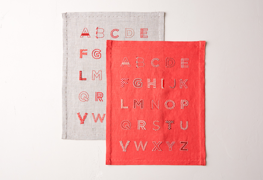 Alphabet Sampler in New Colors | Purl Soho