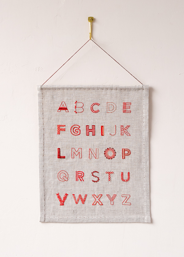 Alphabet Sampler in New Colors | Purl Soho