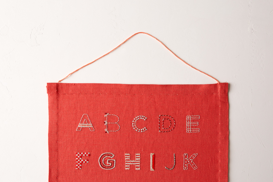 Alphabet Sampler in New Colors | Purl Soho