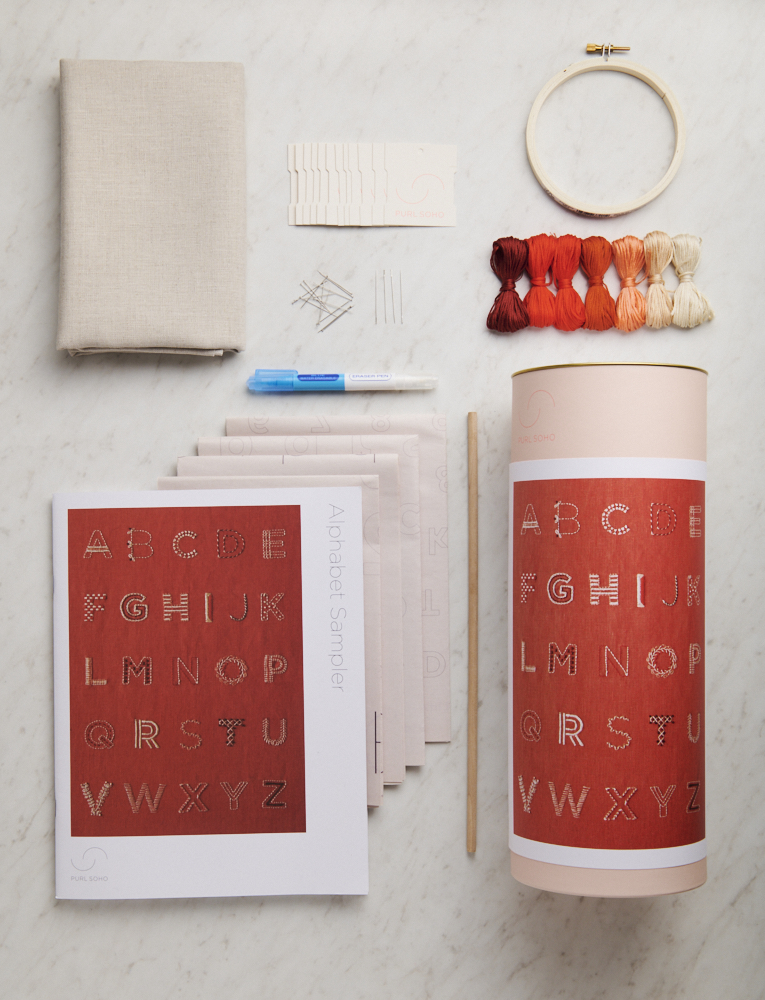 Alphabet Sampler in New Colors | Purl Soho