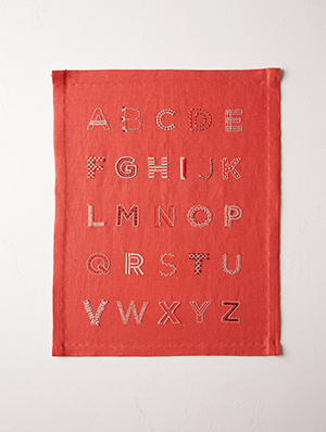 Alphabet Sampler in New Colors | Purl Soho