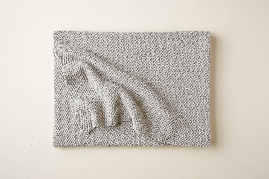 Double Seed Stitch Blanket in Cotton Pure | Purl Soho