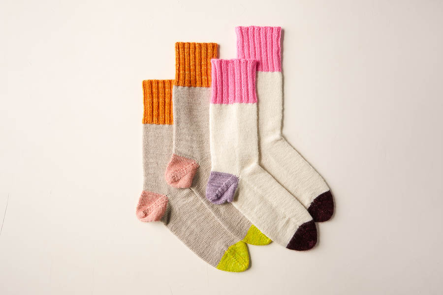 Easy Heel Colorblock Socks | Purl Soho