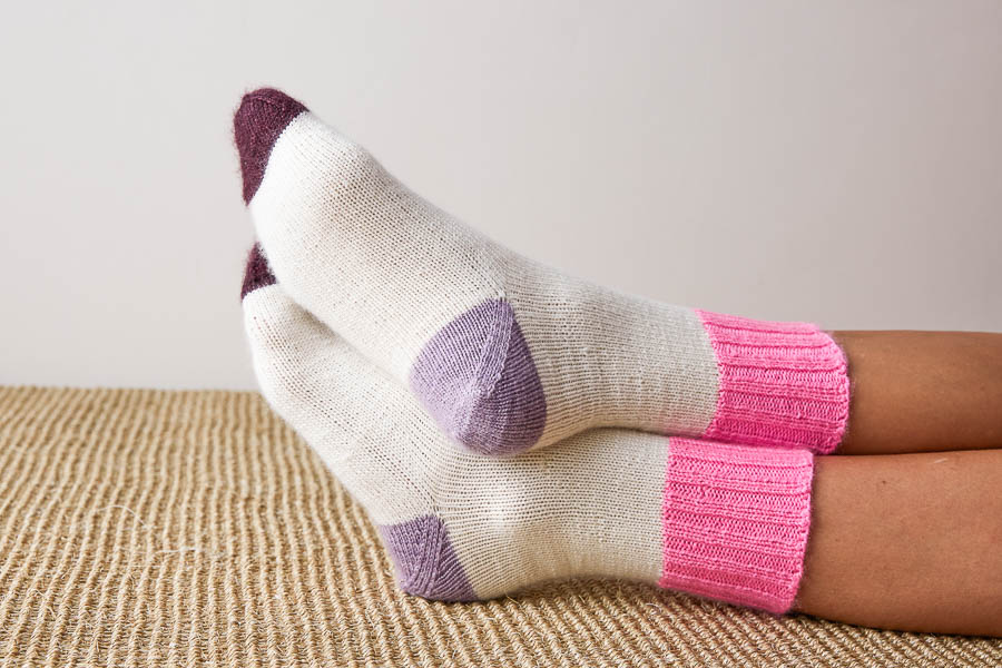 Easy Heel Colorblock Socks | Purl Soho