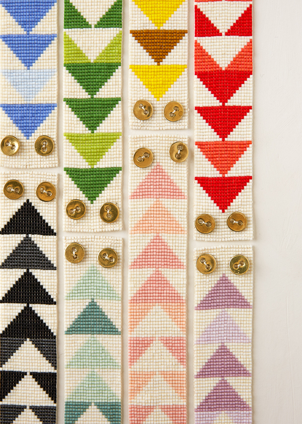 Flying Geese Beaded Cuff | Purl Soho