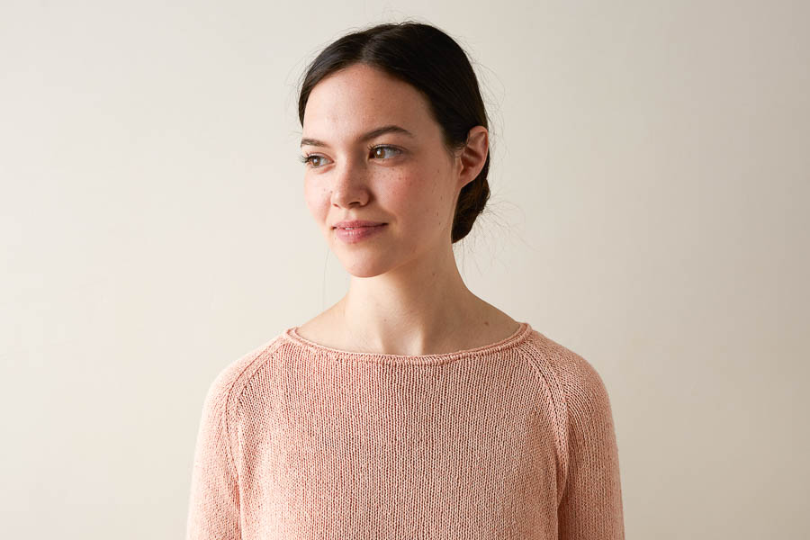 Lightweight Raglan Pullover in Cattail Silk | Purl Soho