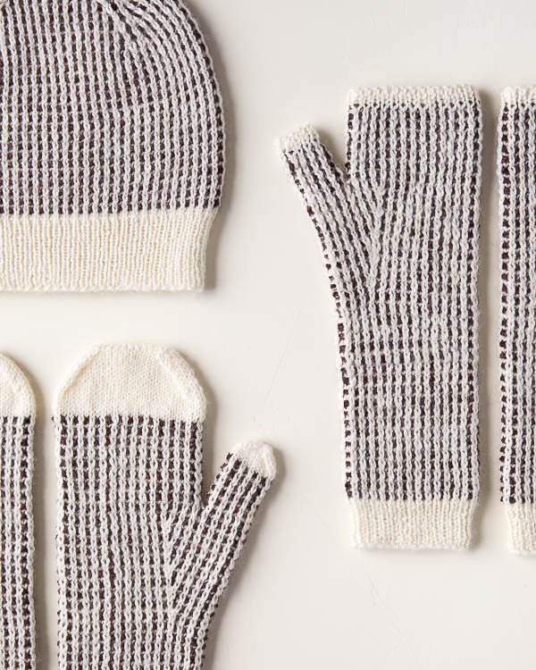 Dappled Hat, Mitten + Hand Warmer Set | Purl Soho