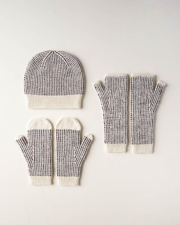 Dappled Hat, Mitten + Hand Warmer Set | Purl Soho