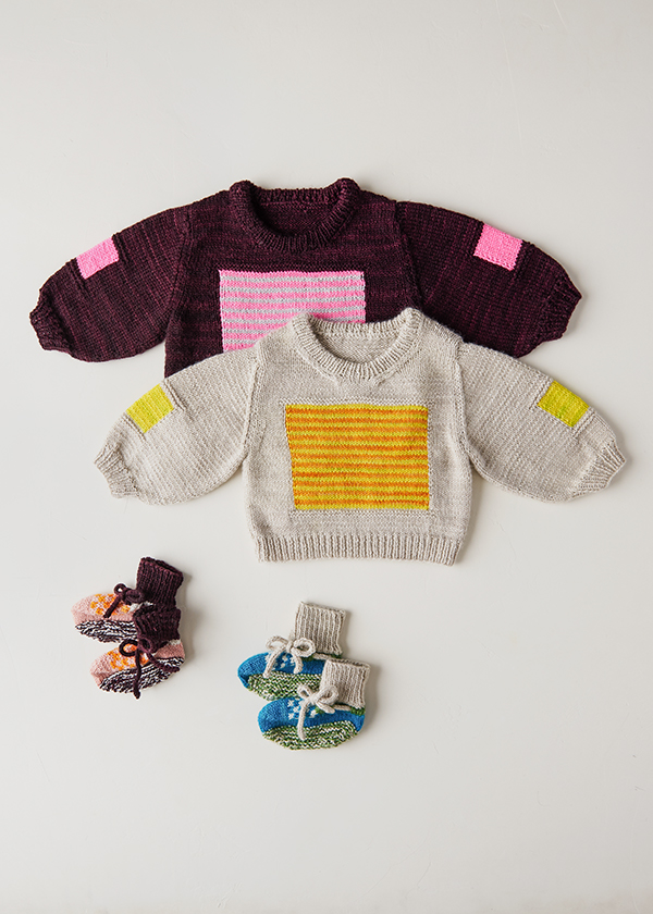 DEGEN For Purl Soho: City Block Sweater + Vintage Taxi Booties | Purl Soho