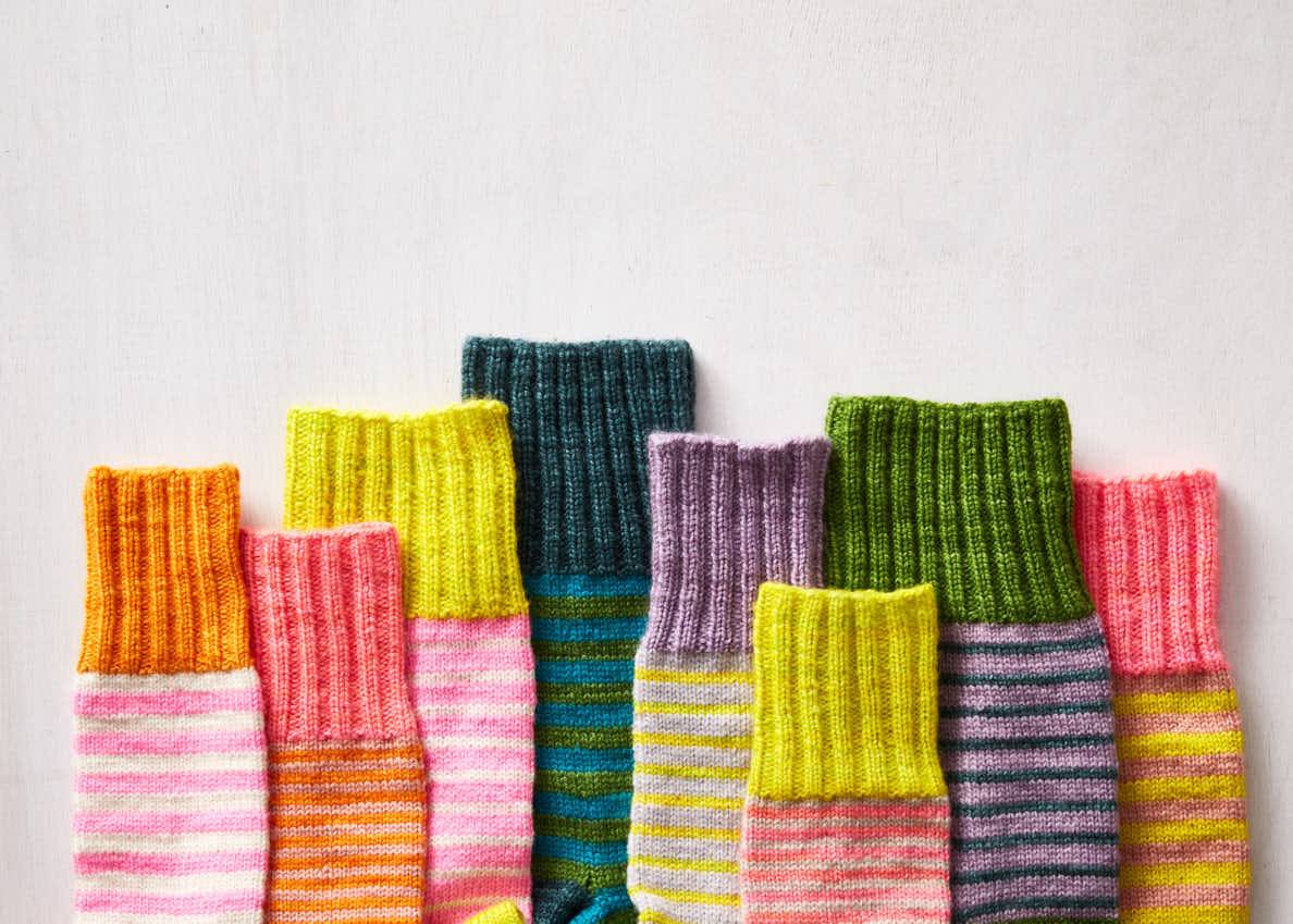 Easy Heel Colorblock Socks | Purl Soho