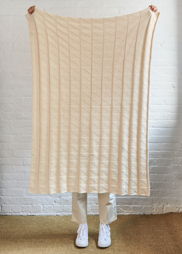 Embossed Triangles Blanket | Purl Soho