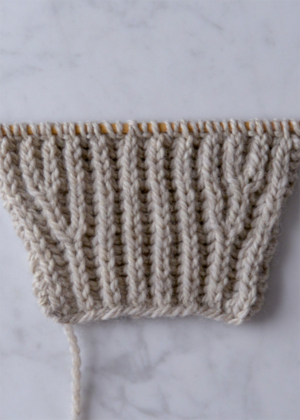 Brioche Stitch: Basic Increase (bk2tog-yo-bk2tog) | Purl Soho
