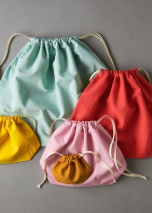 Easy Drawstring Bags in Spectrum Cotton | Purl Soho