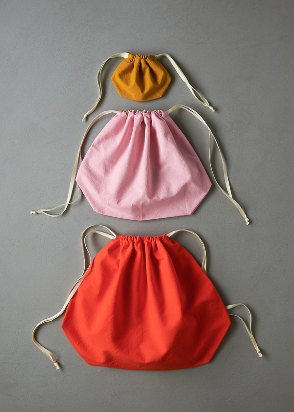 Easy Drawstring Bags in Spectrum Cotton | Purl Soho