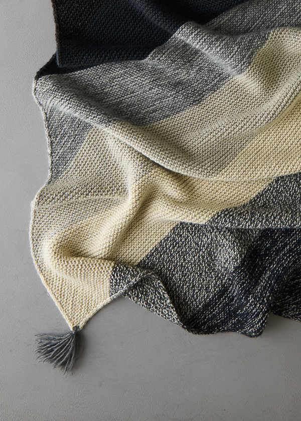 Rectangular Colorblock Bias Blanket In New Yarns + Colors | Purl Soho