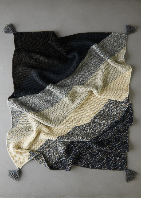 Rectangular Colorblock Bias Blanket In New Yarns + Colors | Purl Soho