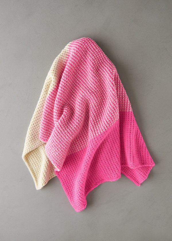 Colorblock Jute Stitch Blanket | Purl Soho