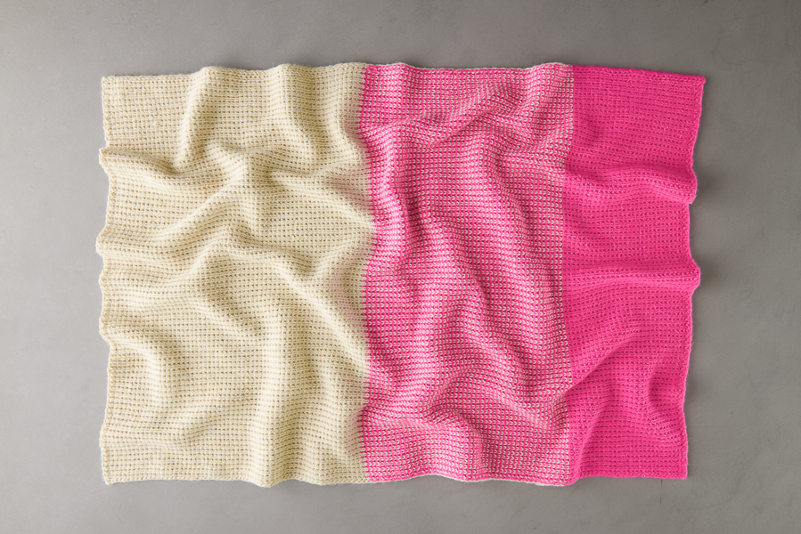 Colorblock Jute Stitch Blanket | Purl Soho