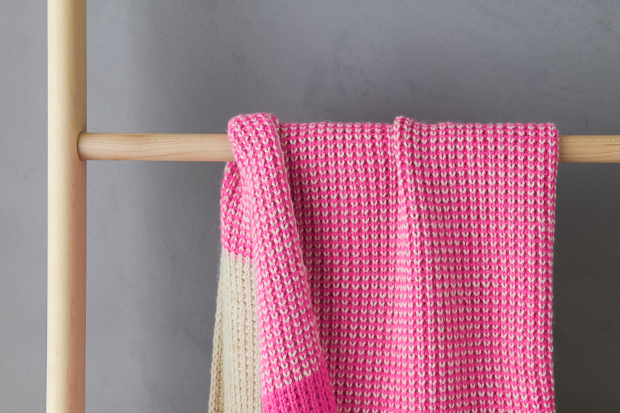 Colorblock Jute Stitch Blanket | Purl Soho