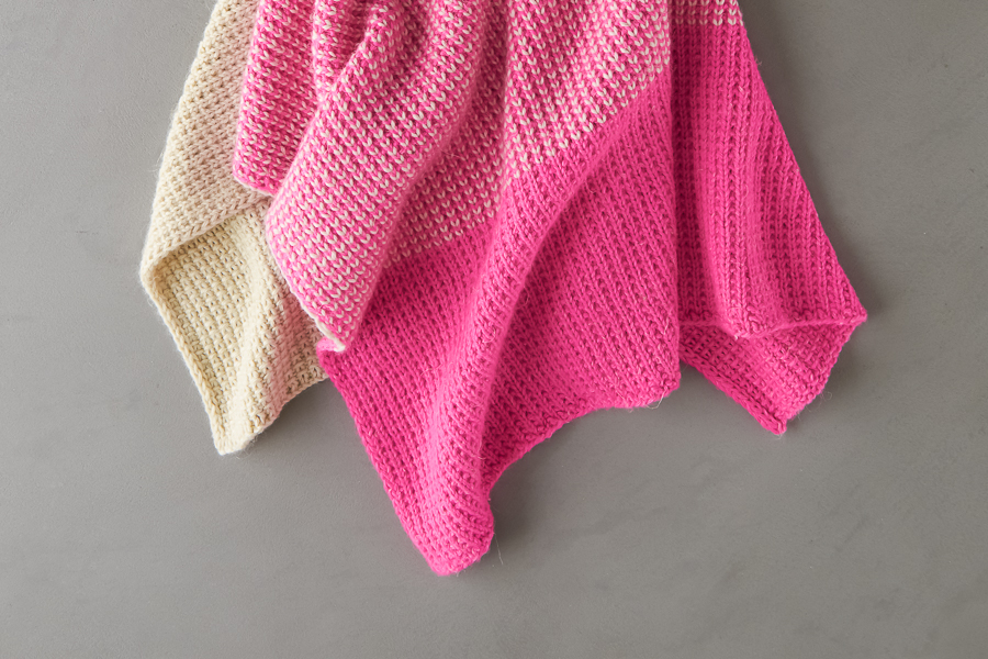 Colorblock Jute Stitch Blanket | Purl Soho