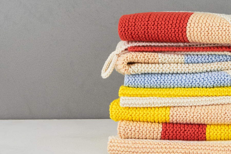 Colorful Half + Half Washcloths | Purl Soho