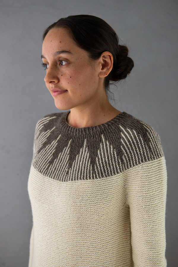 Ainur Berkimbayeva For Purl Soho: Thistle Yoke Pullover | Purl Soho