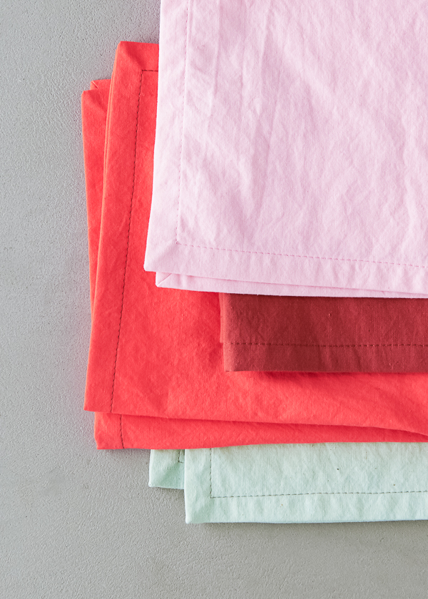Classic Mitered Corner Napkins In Spectrum Cotton | Purl Soho