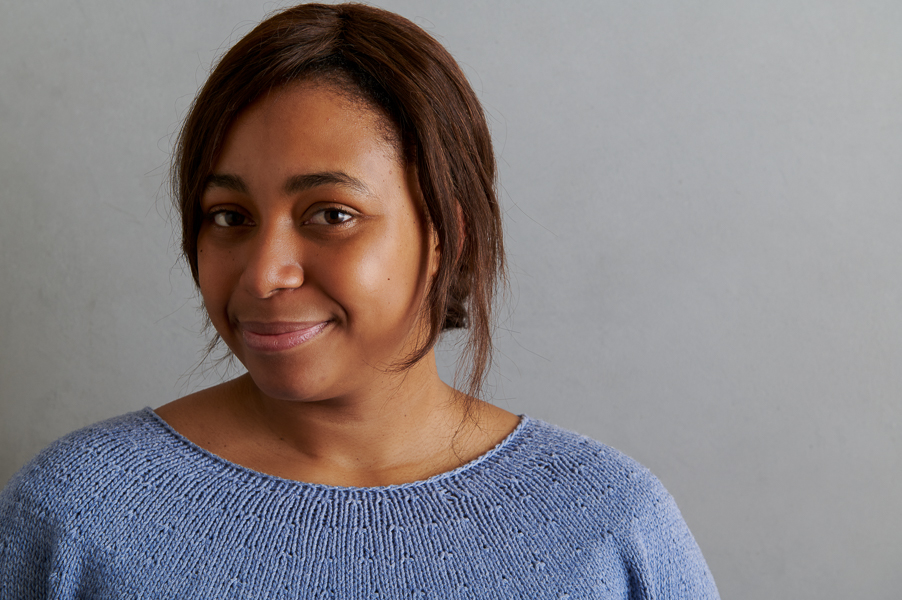 Top-Down Circular Yoke Pullover In Morning | Purl Soho