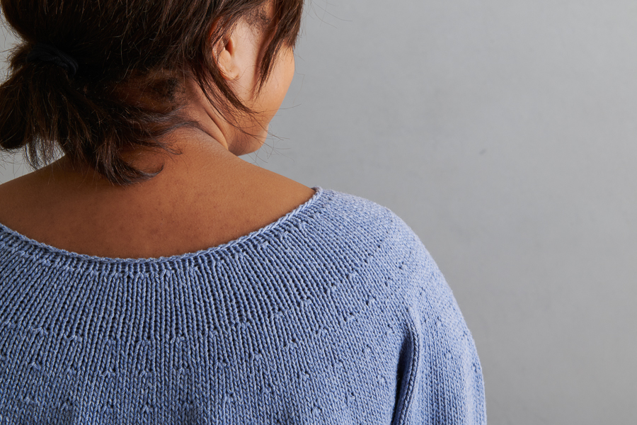 Top-Down Circular Yoke Pullover In Morning | Purl Soho