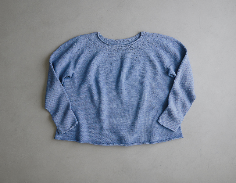 Top-Down Circular Yoke Pullover In Morning | Purl Soho