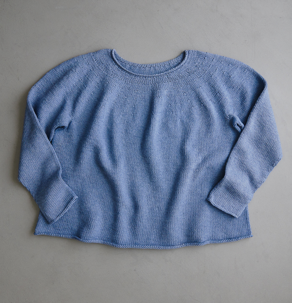 Top-Down Circular Yoke Pullover In Morning | Purl Soho
