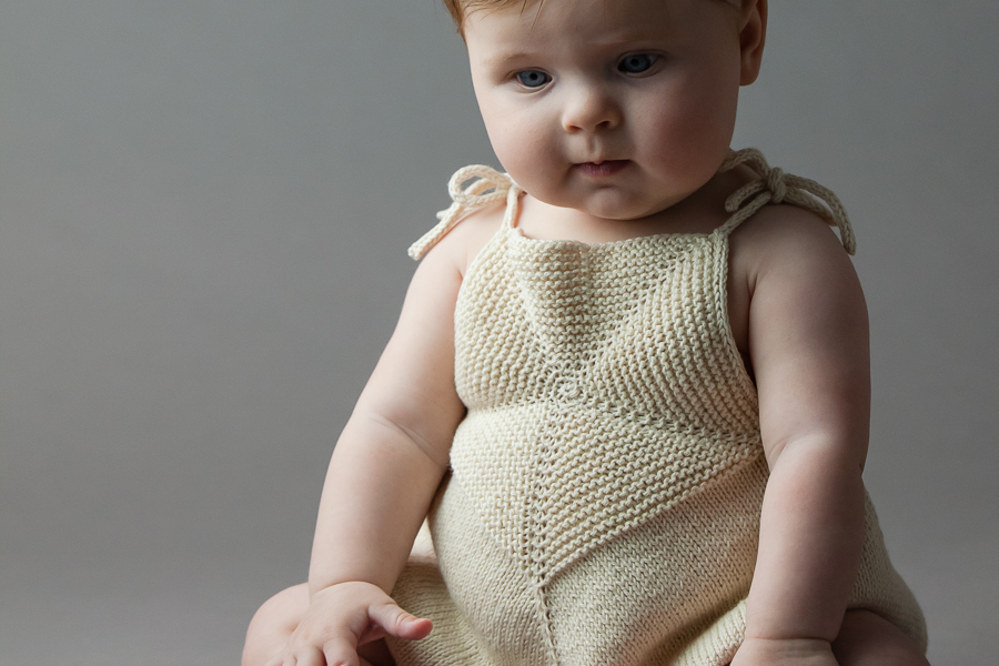 Ainur Berkimbay For Purl Soho: Pinwheel Baby Romper | Purl Soho
